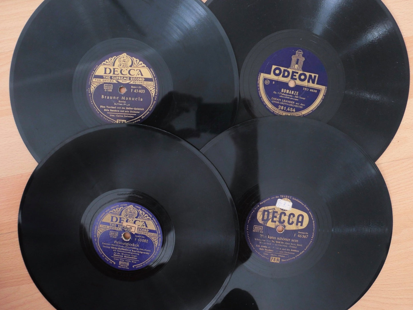 Konvolut Schellackplatten 105 Stk Schlager Operette Weihnacht 25 cm 10" Polydor