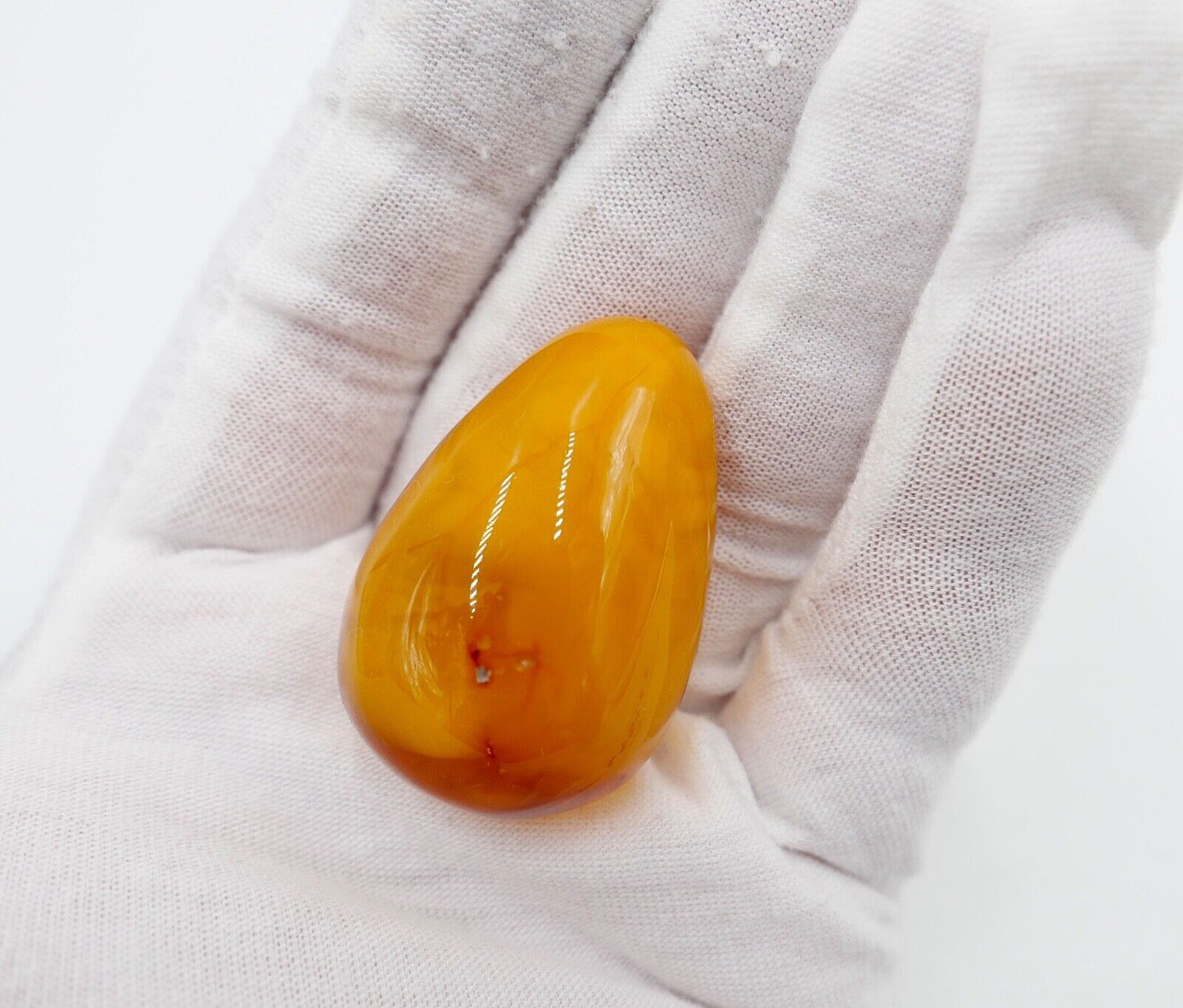 Bernstein butterscotch  19,2 Gramm Egg Ei Ø 43x28 mm