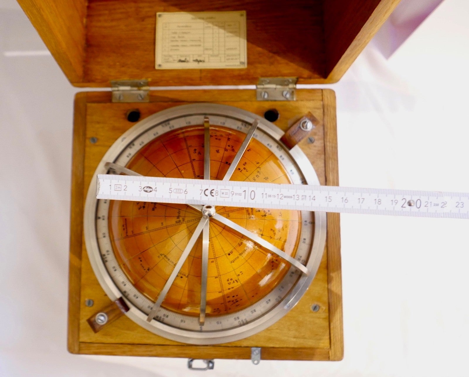 Nautischer Sternenglobus UdSSR Marine 1950er/60er mit Attest & Kiste Celestial