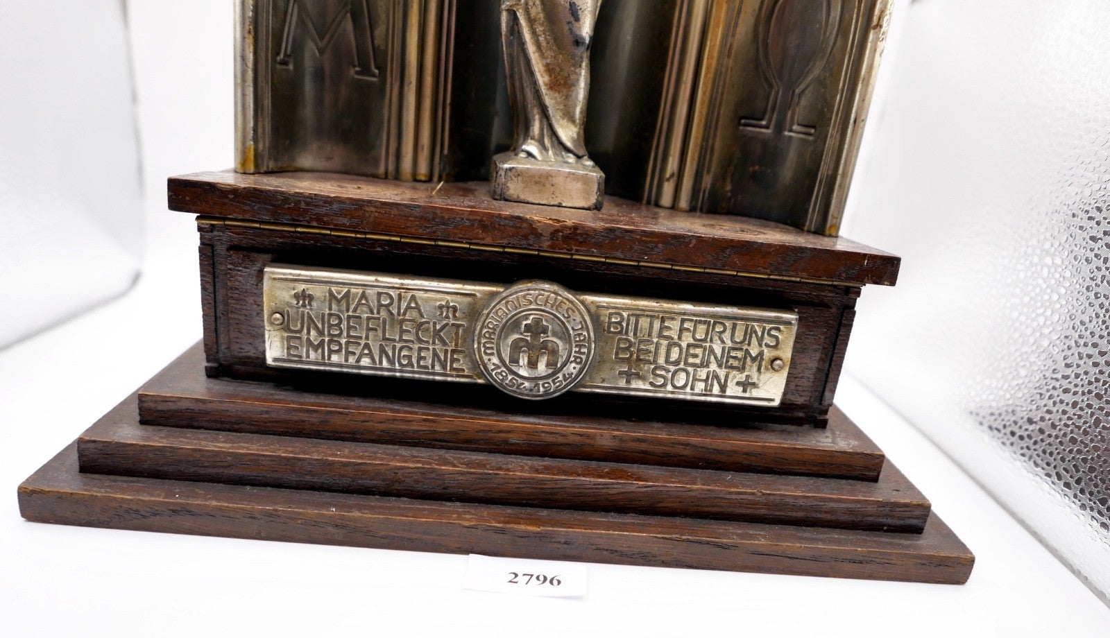 Historischer Hausaltar Fr. Welty Augsburg von 1954 mit mechanischer Spieluhr