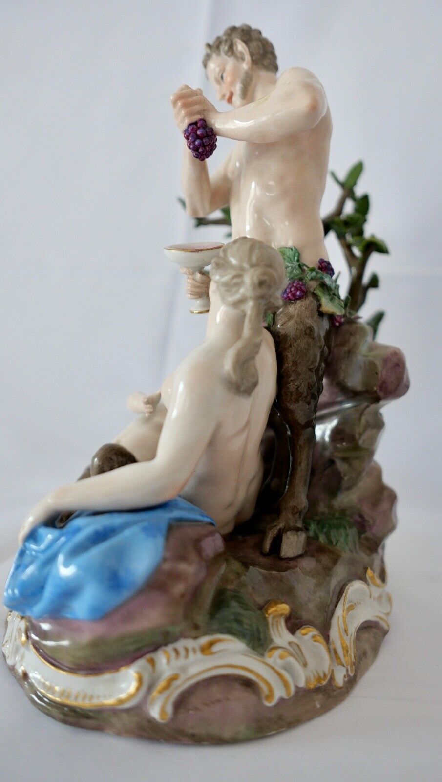 1830 Meissen Figurengruppe 1. Wahl Bacchus & Diana D63   51 46 Zertifikat 24cm