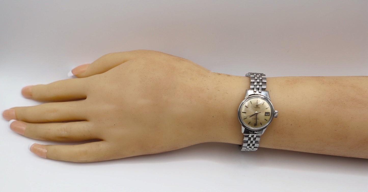 Omega Ladymatic Seamaster Automatik Cal 681 Stahl Damen Uhr 1960er Jahre 566.007