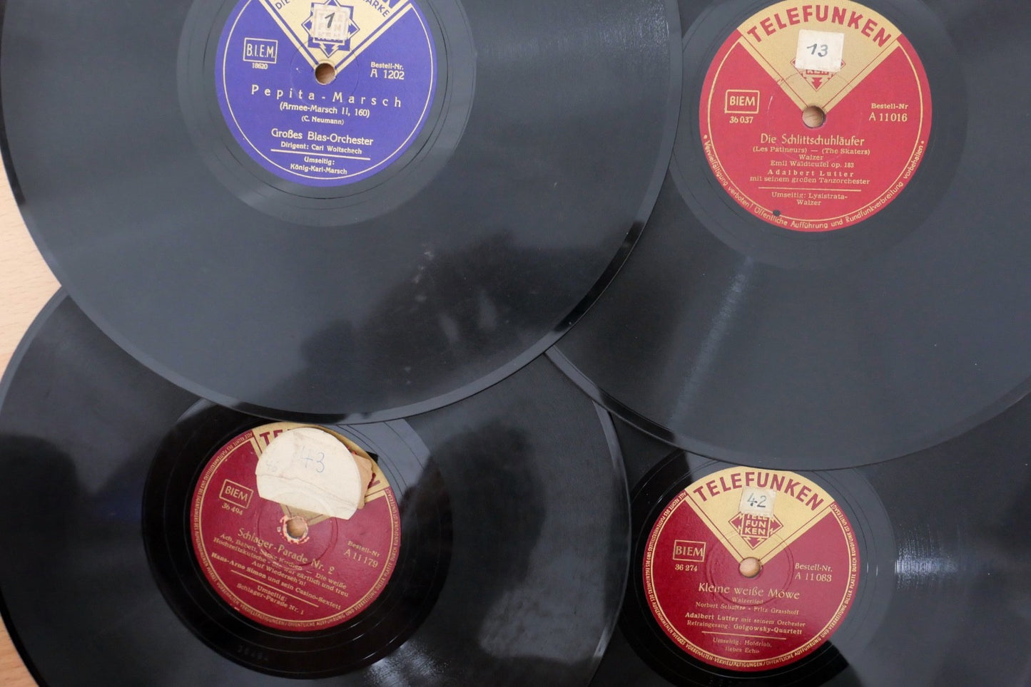 Konvolut Schellackplatten 105 Stk Schlager Operette Weihnacht 25 cm 10" Polydor
