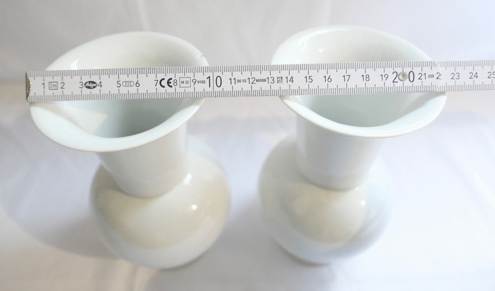 3x Ludwigsburg Porzellan Vasen Vase in weiß