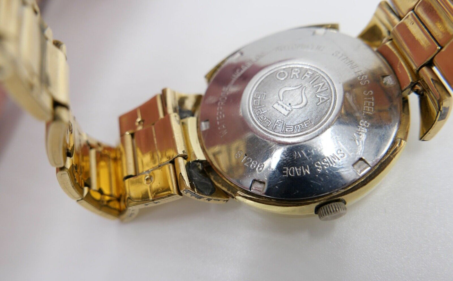 ORFINA " Golden Flame " Automatic Herren Armbanduhr Gold 40,2 mm  ETA 2790