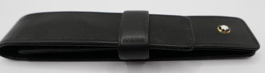 Montblanc schwarzes Leder Etui für Schreibgerät Kugelschreiber Stift Füller