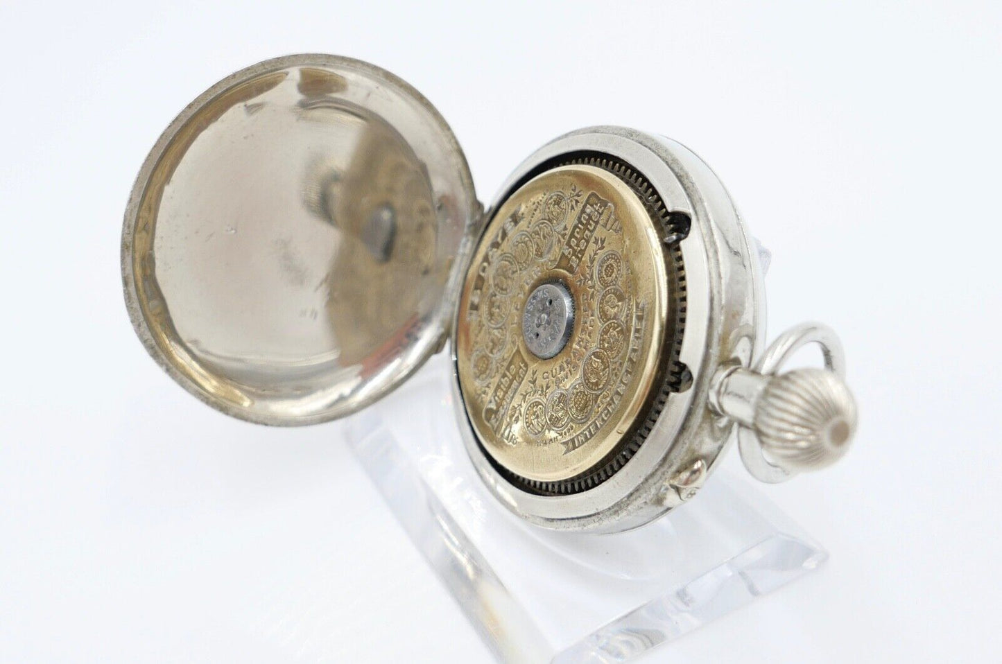 Antike Taschenuhr " CAPITAL " 8 Days pocket watch RAR selten TOP 43,5 mm