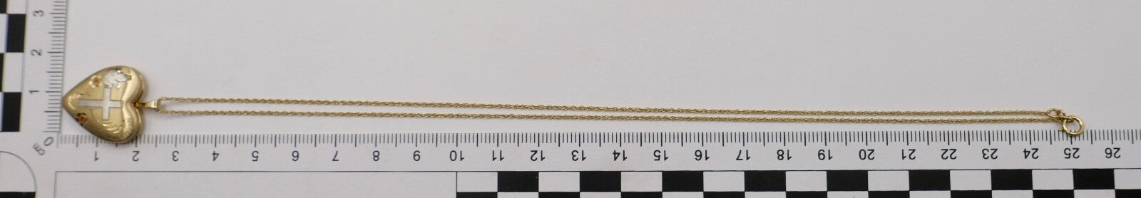 60er Kette 14K GF Herz Anhänger Christlichem Kreuz USA Foto Medaillon NEUwertig