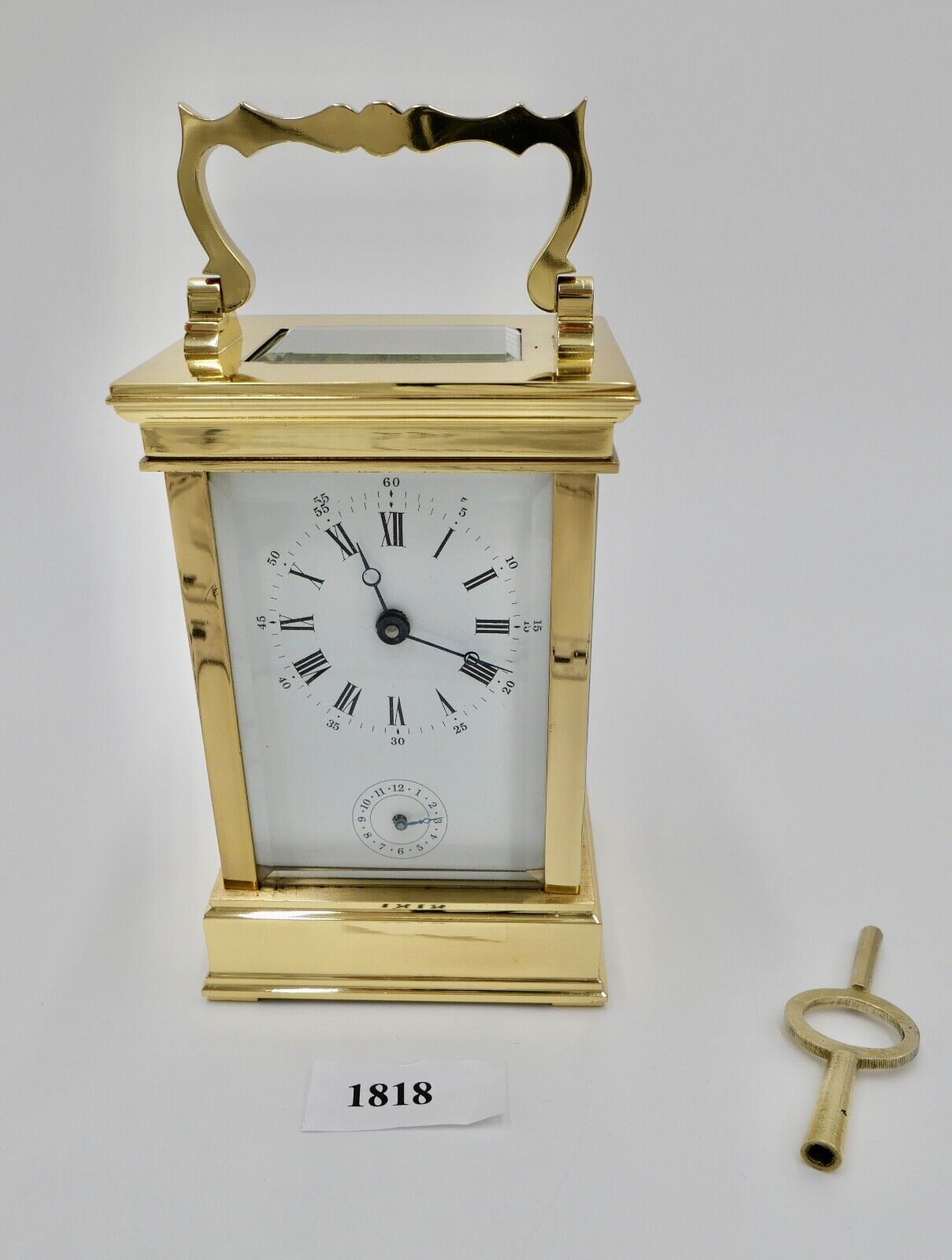 L’Epée 1839 Reiseuhr Tischuhr Frankreich 80-90er Jahre Messing mit Wecker