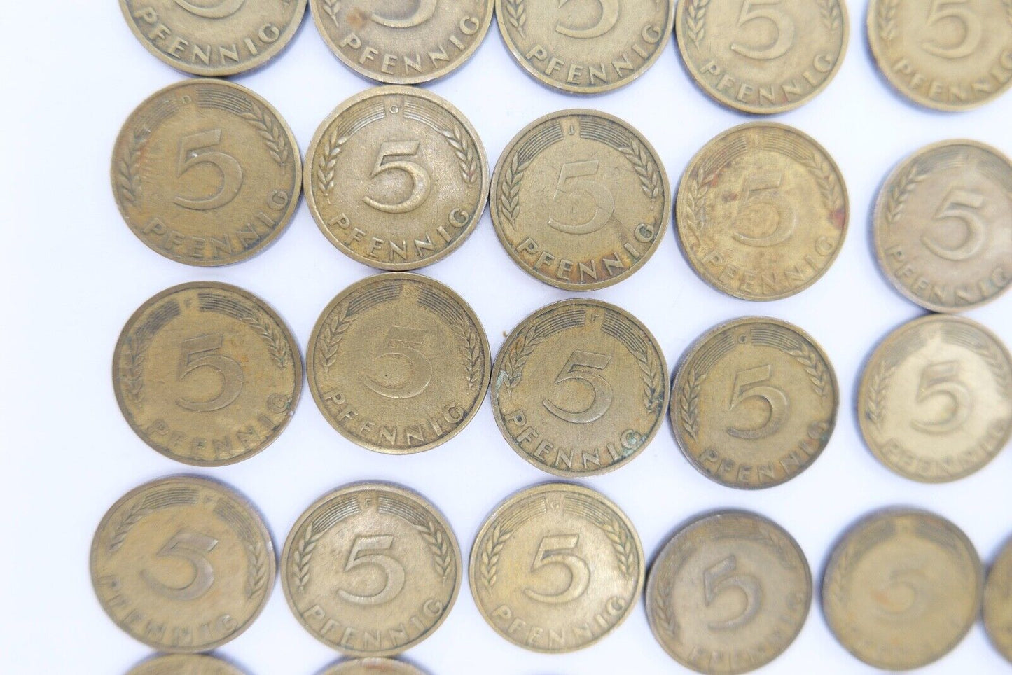 51x 5 Pfennig 1949 D F G J Jäger J. 377 s-vz