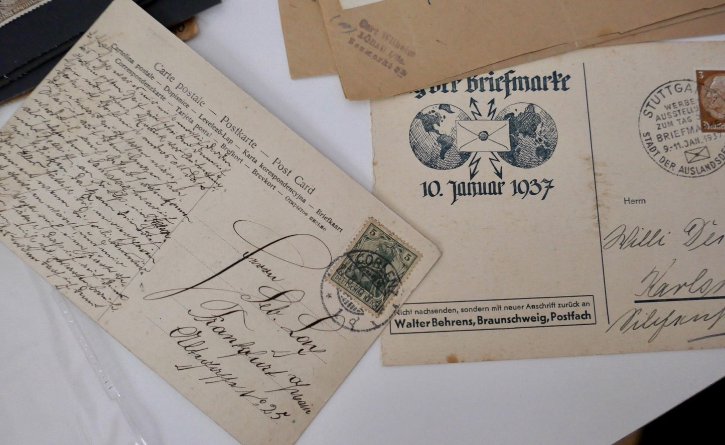 Großes Briefmarken-Konvolut Deutsches Reich Inflation 3. Reich Belege Einheiten