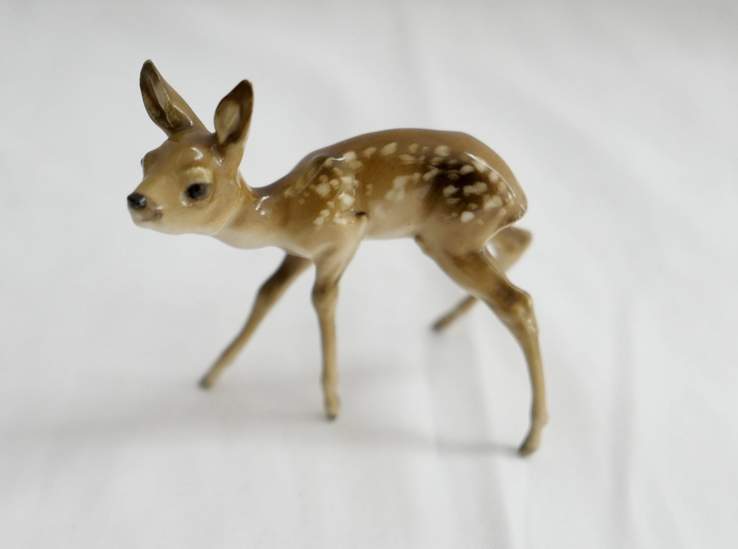 Hutschenreuther kleine Porzellanfigur Rehkitz in OVP Reh Kitz Bambi
