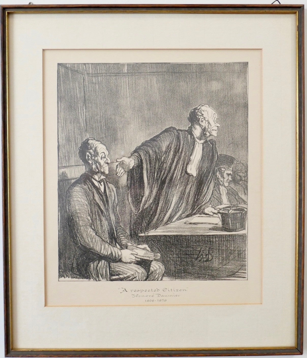 Honoré Daumier Lithographie A Respected Citizen (1845)