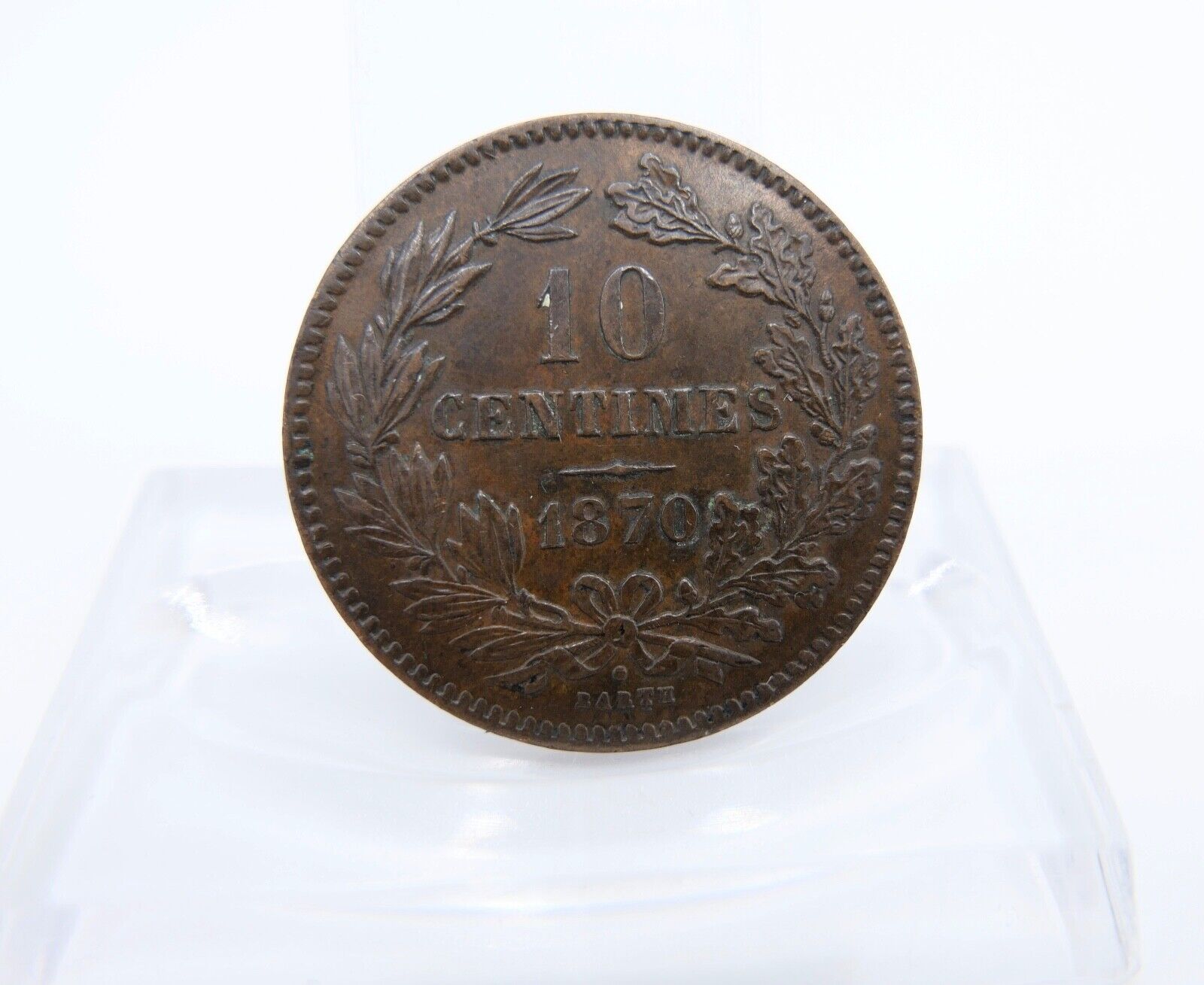 10 Centimes 1870 Luxemburg Guillaume III. 1849-1890 fast Stempelglanz