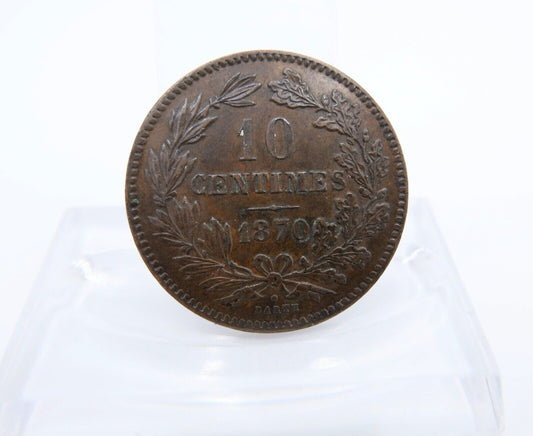 10 Centimes 1870 Luxemburg Guillaume III. 1849-1890 fast Stempelglanz