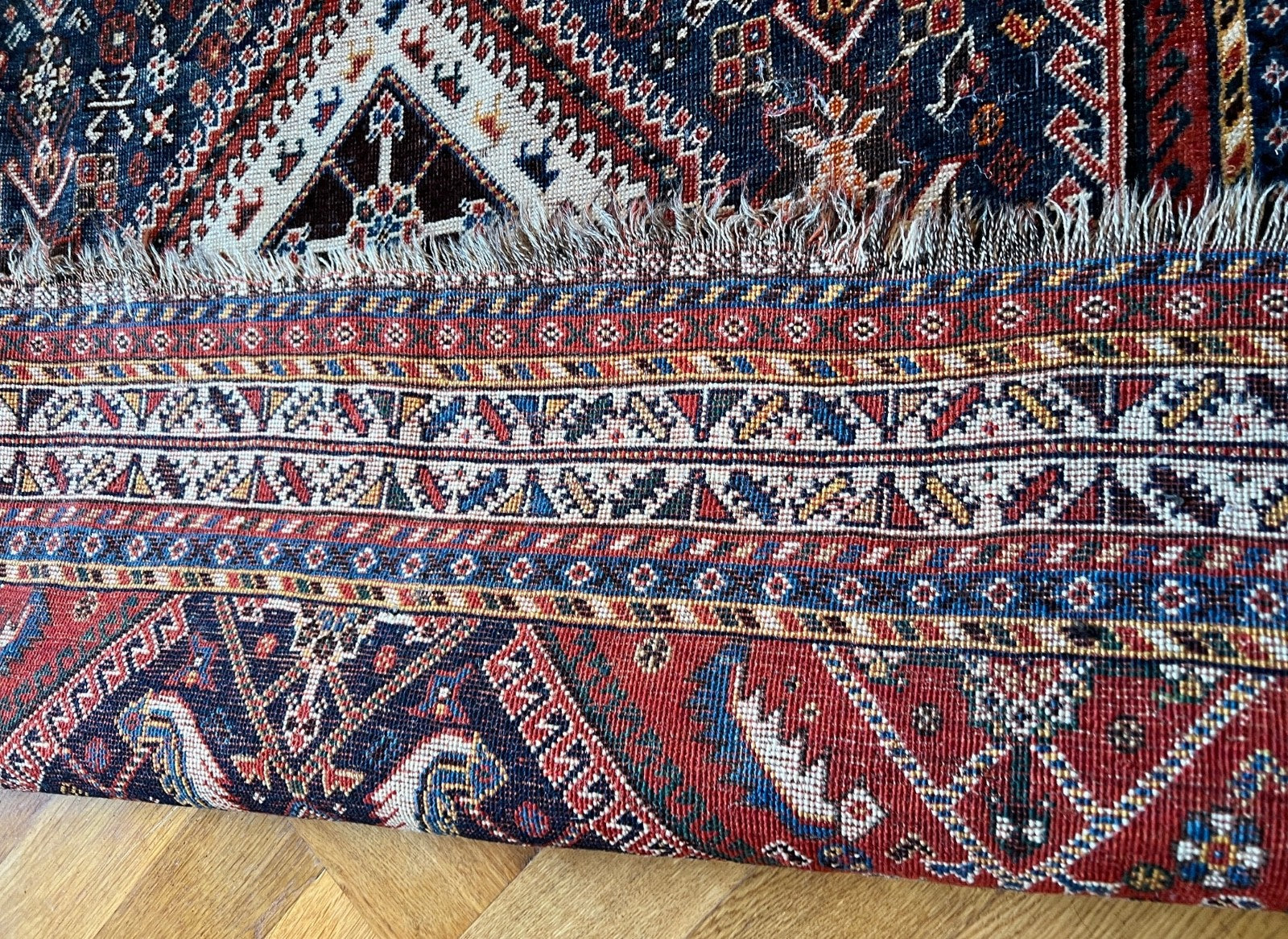 Qashqai alter Orientteppich Perserteppich old carpet 210x128 cm