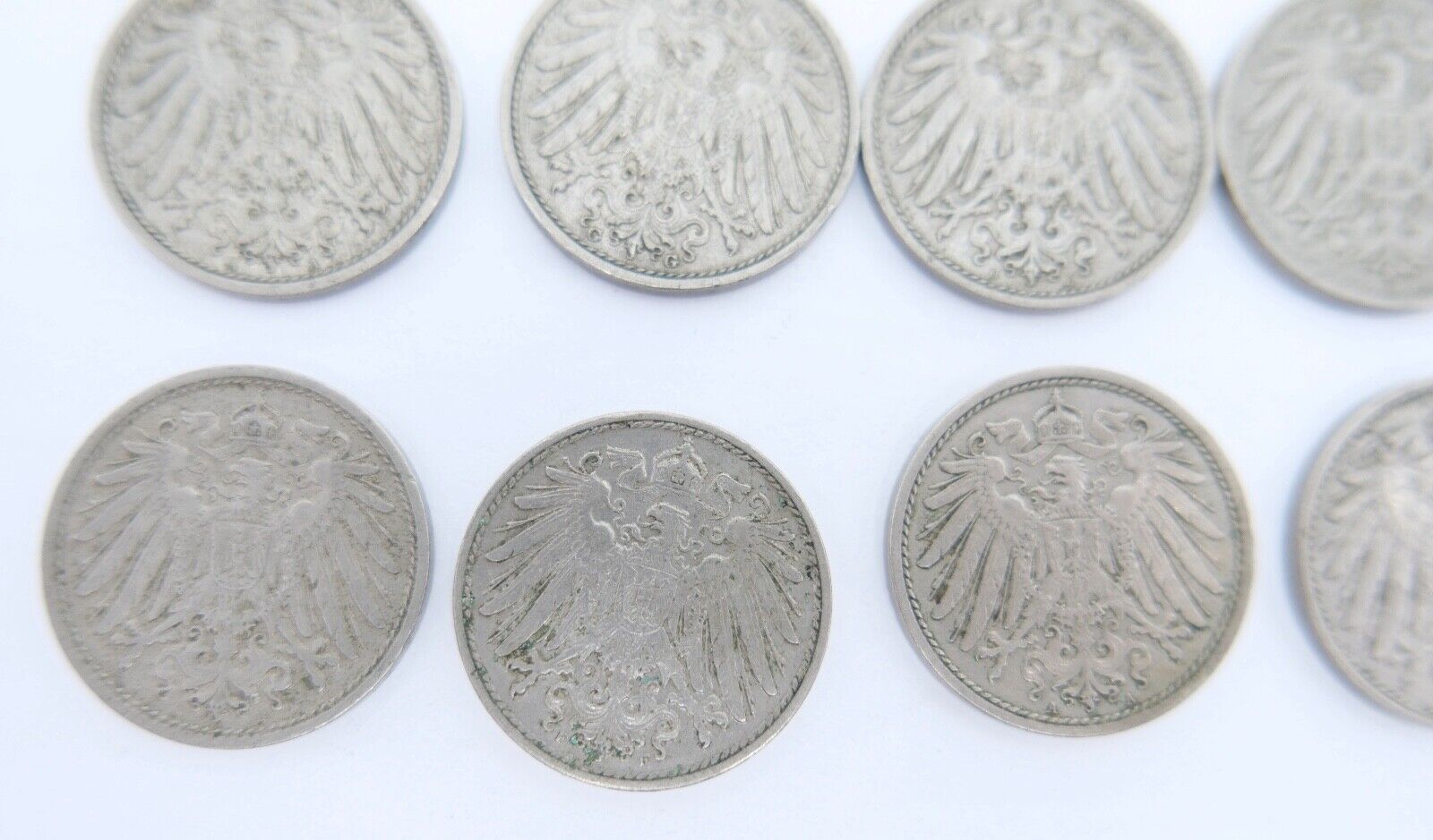 42x 10 Pfennig Kaiserreich 1912 1913 1914 1915  Jäger J. 13 ss-stg