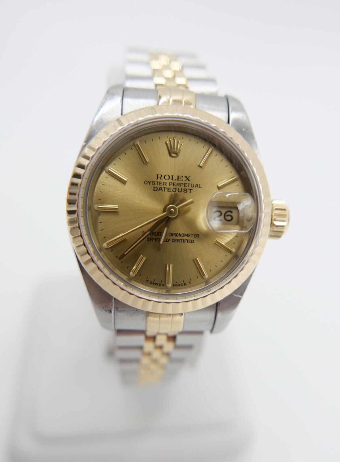 ROLEX Datejust Lady 69173 FULLSET 18K 750 STAHL GOLD Damenuhr 1993 Revision 2021