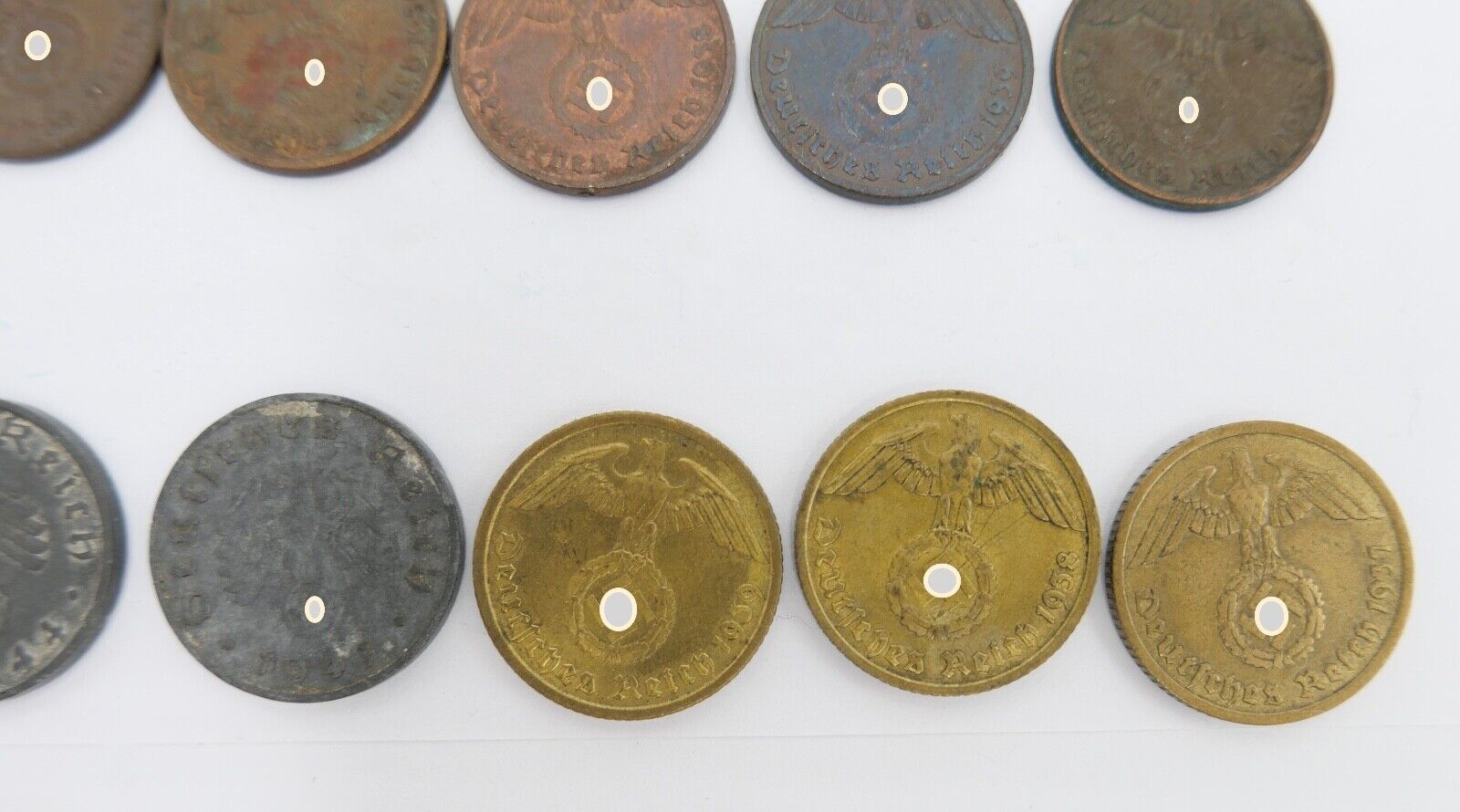 Reichsmark Drittes Reich J.354  1 Mark  2, 10, 5, 50, 1 Pfennig J.362 J.370