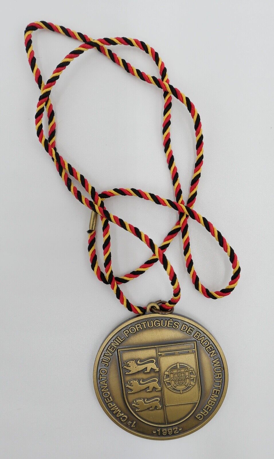 Fußball Medaille 1. CAMPEONATO JUVENIL PORTUGUES DE BADEN WÜRTTEMBERG 1992