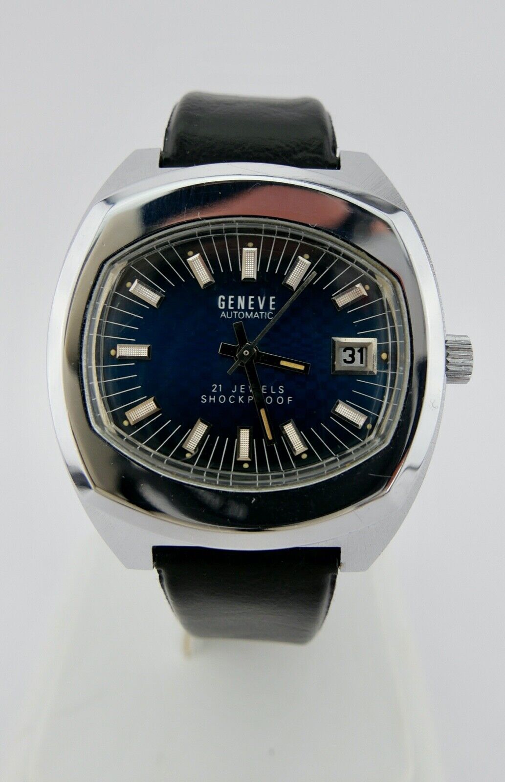 GENEVE Automatic Herren Armbanduhr INT 7522/3 Duromat ZB blau sehr selten NEUwer