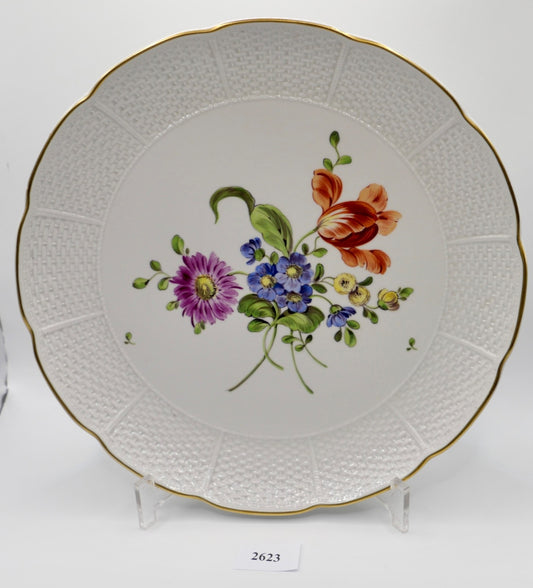 Ludwigsburg Porzellan Wandteller Blumendekor 26 cm Weihnachten 1957 DINKELACKER