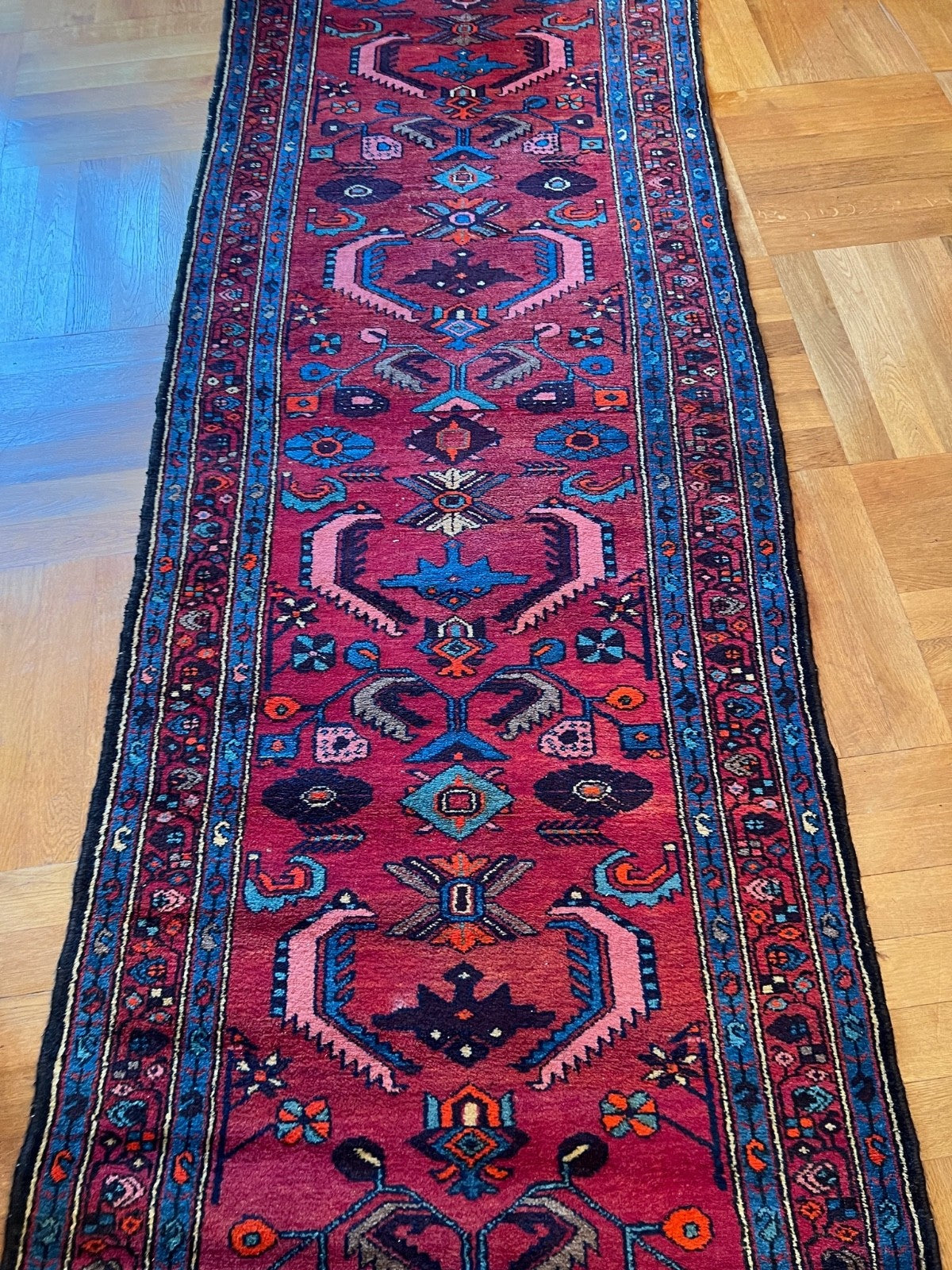 Nomaden Läufer alter Orientteppich Perserteppich old carpet 410x107cm