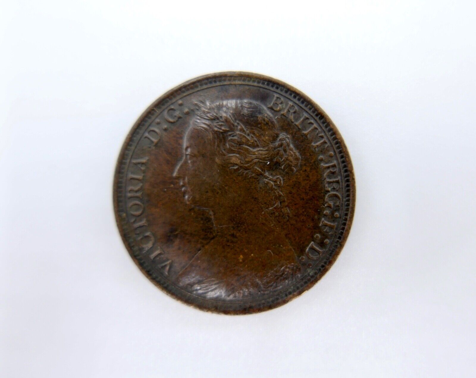 Großbritannien 1880  halfpenny half penny Münze Queen Victoria in VZ