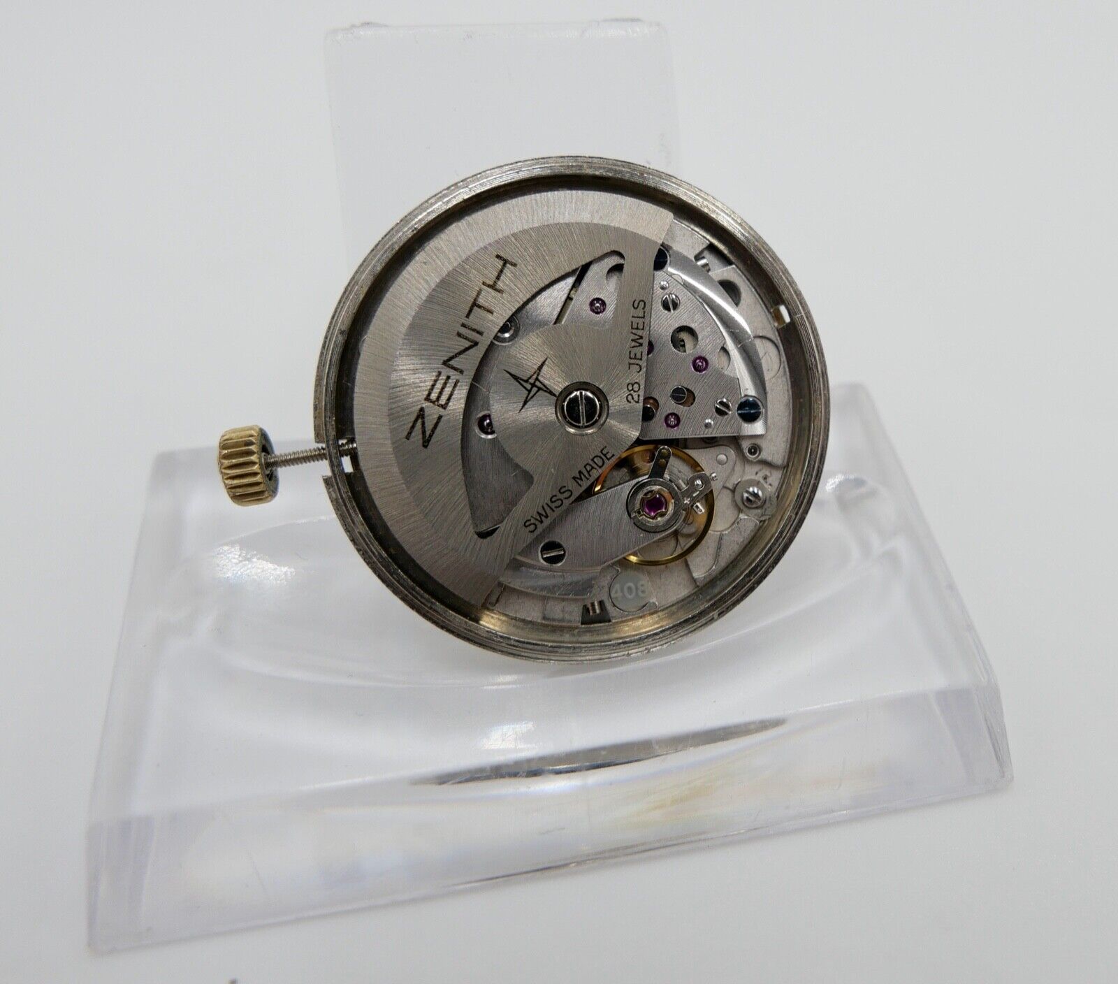 LÄUFT Zenith Cal. 408 Automatic Uhrwerk Ziffernblatt Zeiger Krone Glas