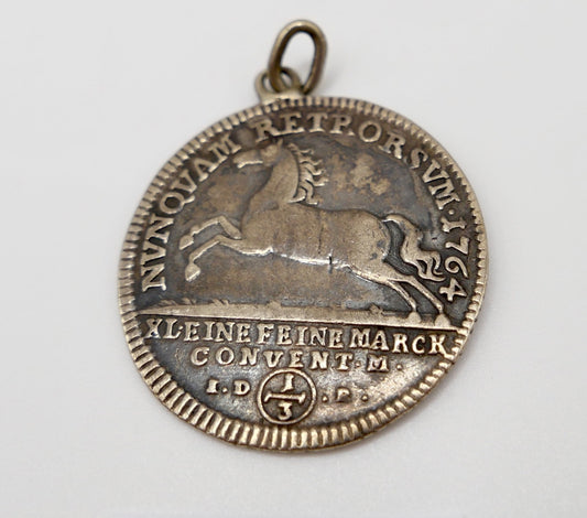 Silber Münze Braunschweig Wolfenbüttel 1/3 Thaler Taler XL 1764 eine feine Marck
