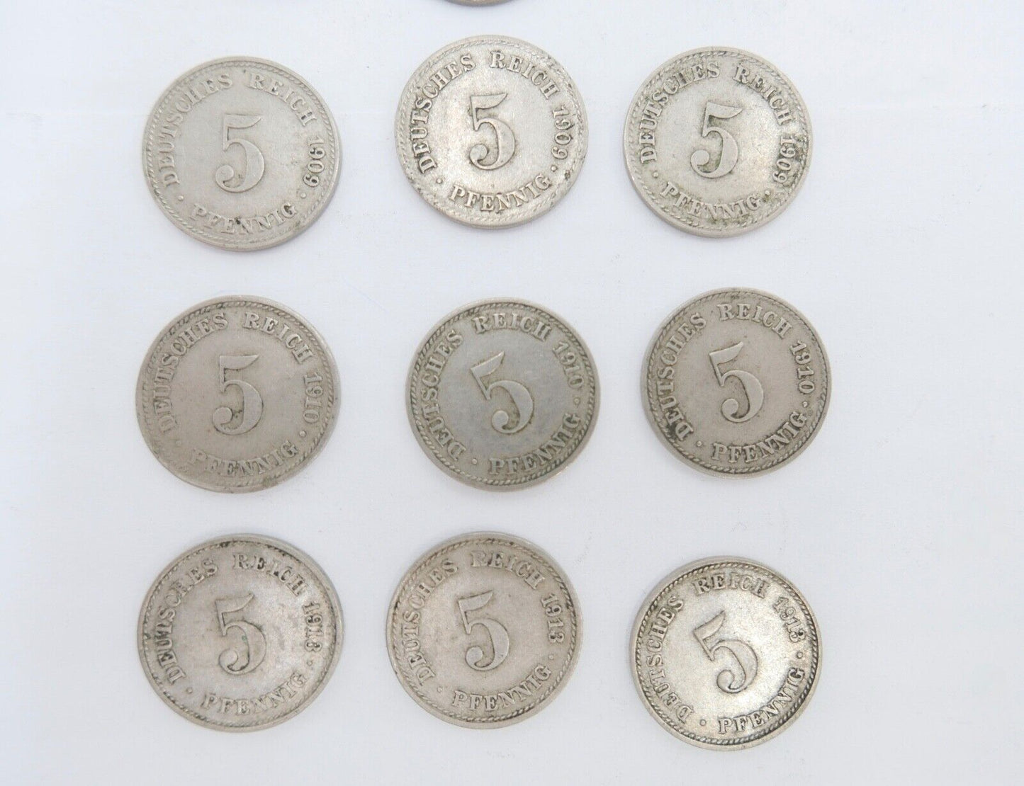 46x 5 Pfennig 1906 - 1914 A D F G großer Adler Jäger J.12 ss - stg