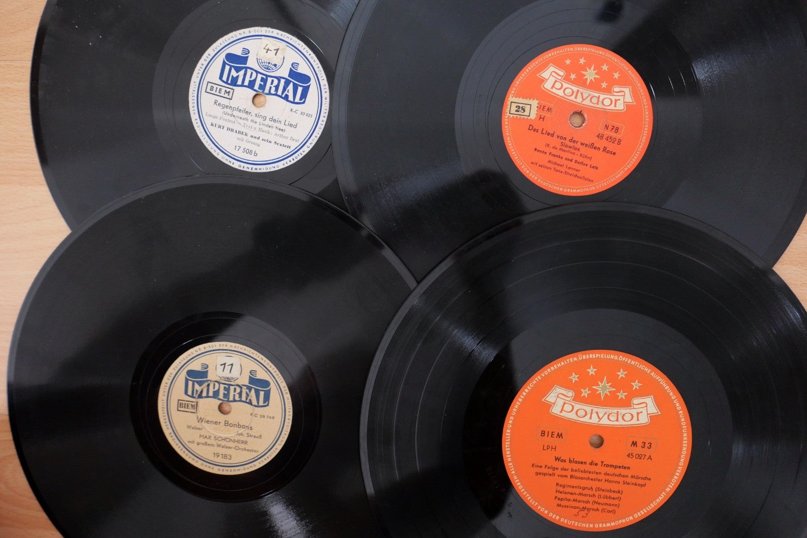 Konvolut Schellackplatten 105 Stk Schlager Operette Weihnacht 25 cm 10" Polydor