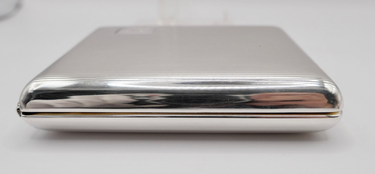 Altes Zigarettenetui 925 Silber Silberetui Gravur Monogramm Initialen M.H.