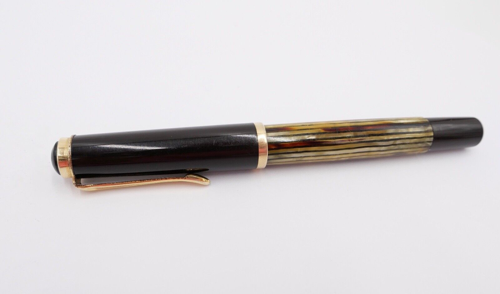 PELIKAN 400 Füller 585 / 14Ct Goldfeder E Kolbenfüller Schildpatt OM