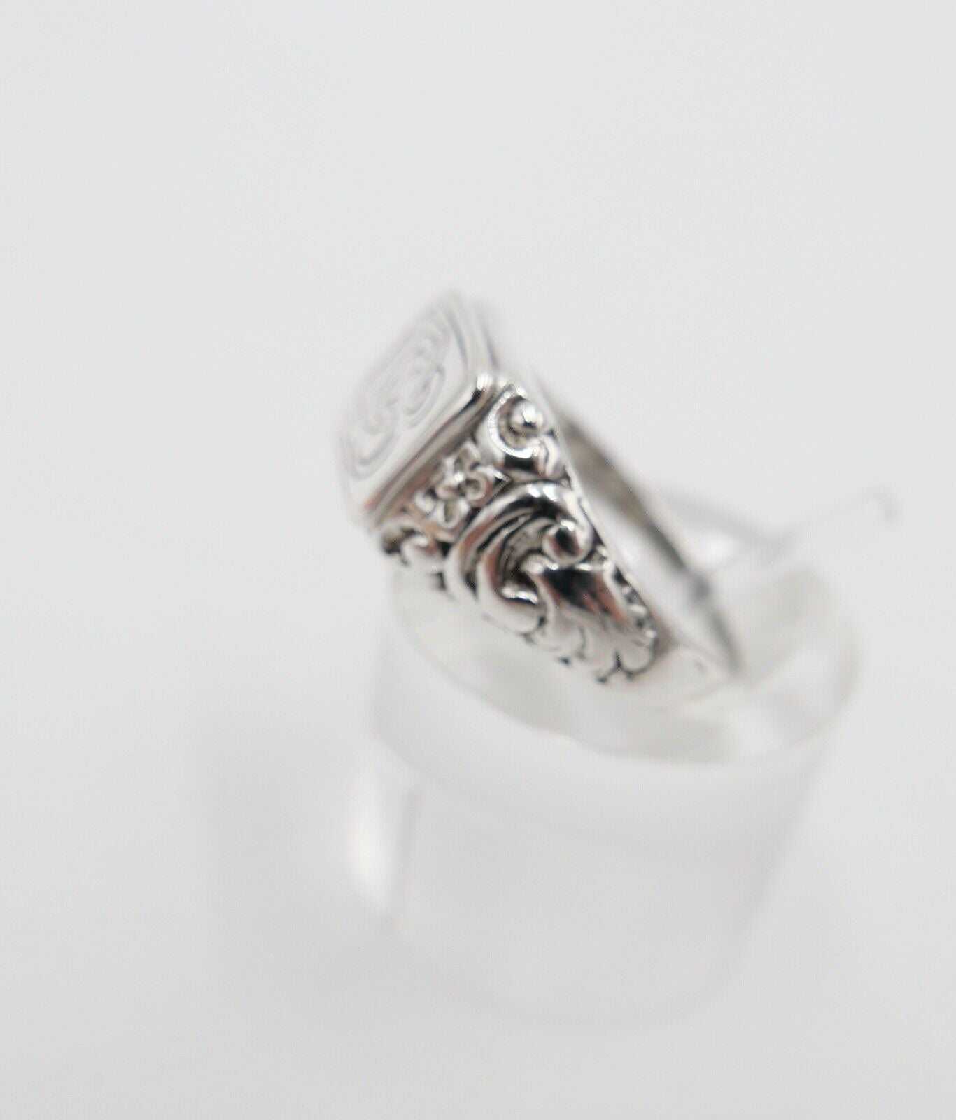 Siegelring Jugendstil Monogramm DB BD Herrenring Ring 835 Silber Gr. 58