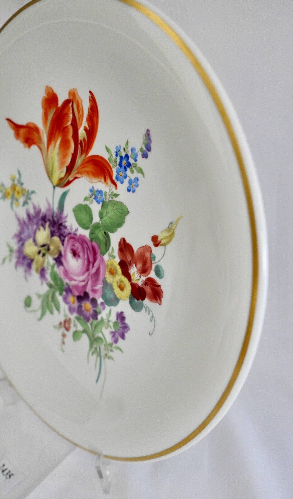 Meissen 1. Wahl Wandteller Blumenbukett Porzellan 31,3 cm Teller 1970er