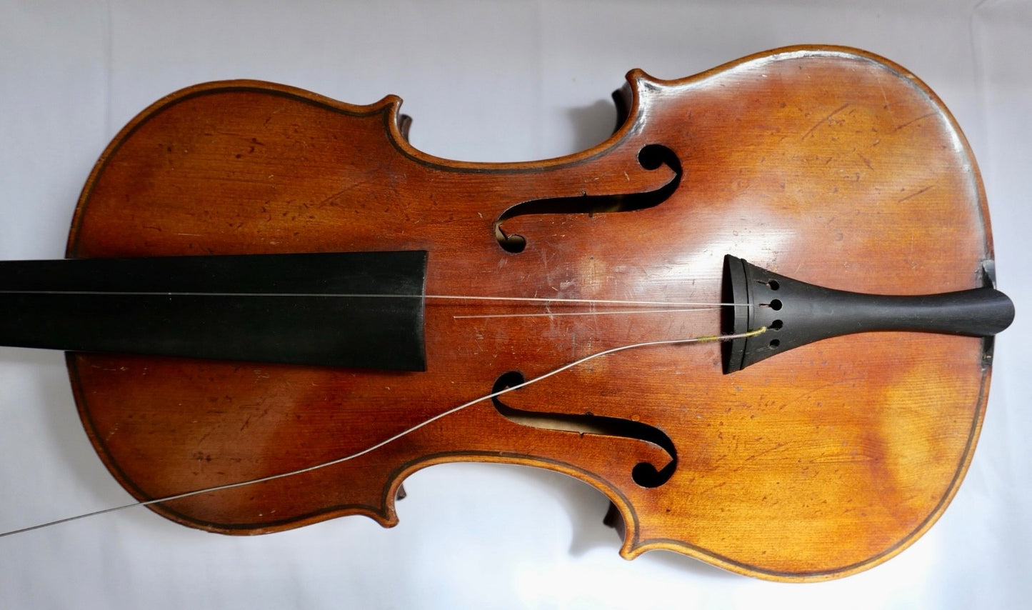 Alte Stradivarius Kopie Geige im Holzkasten mit Bogen & Zubehör Konvolut