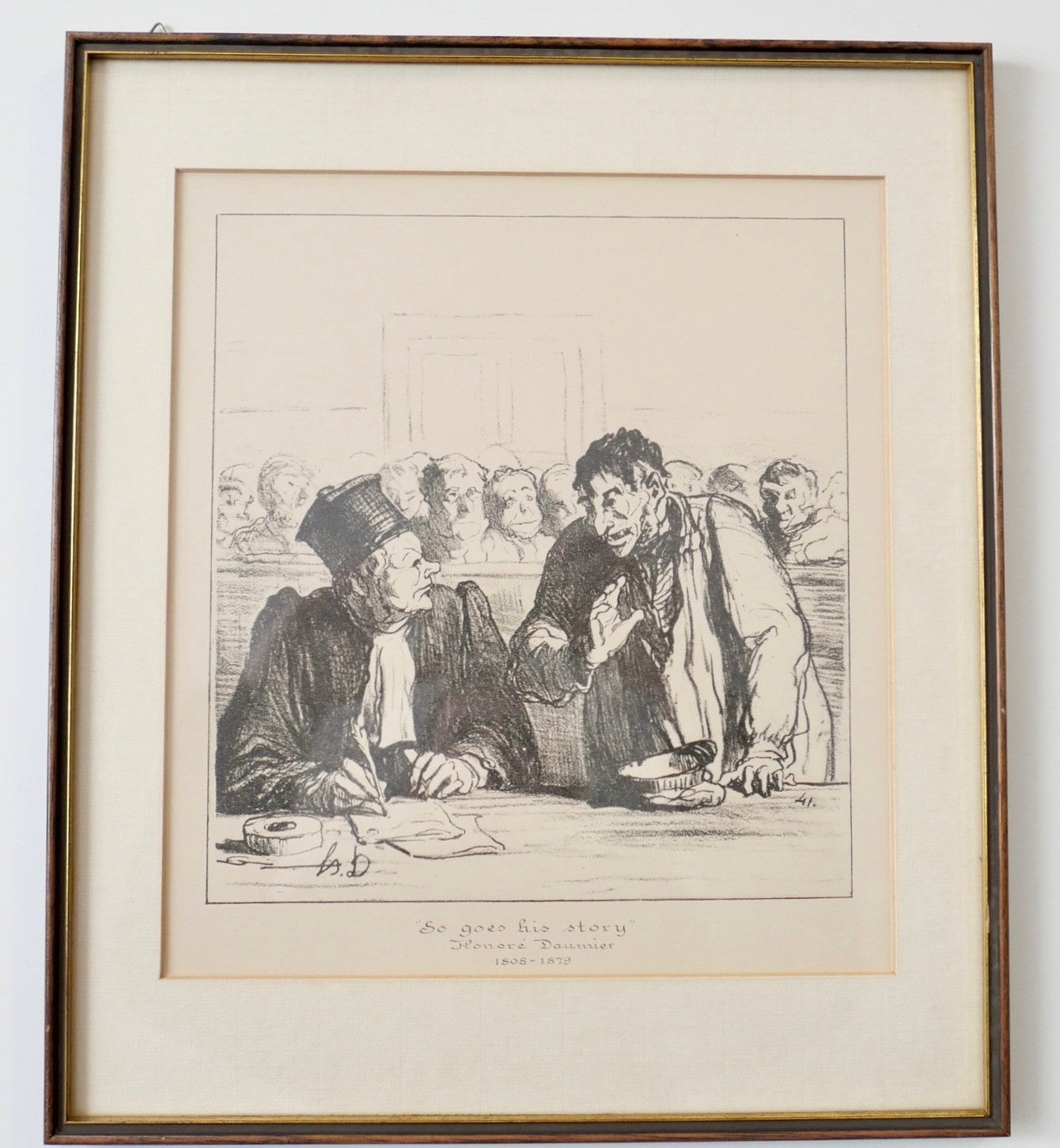 Honoré Daumier Lithographie So goes his story  (1840)