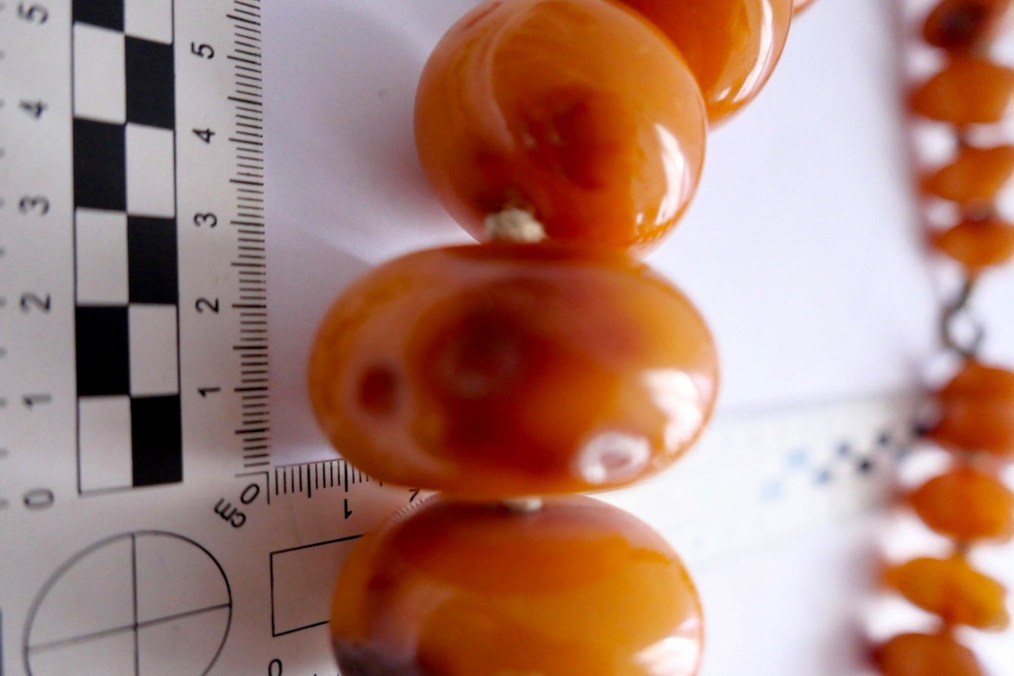 XXL butterscotch Bernsteinkette Kugeln 449 Gramm Pressbernstein 925 Silber