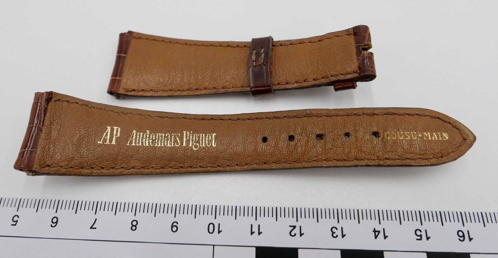 Original 20mm Audemars Piguet AP Leder Uhrenarmband Cousu Main 20-16 NEUwertig