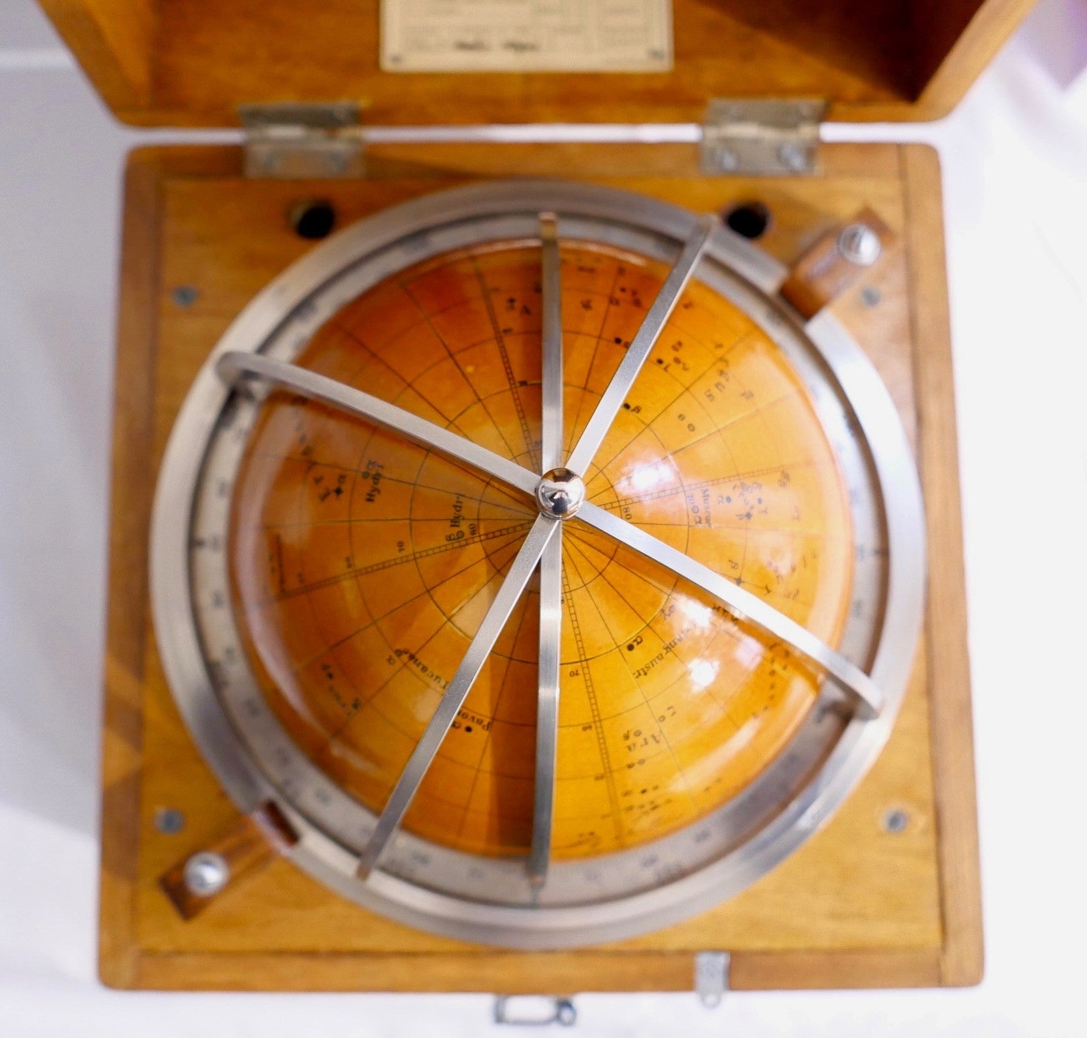 Nautischer Sternenglobus UdSSR Marine 1950er/60er mit Attest & Kiste Celestial
