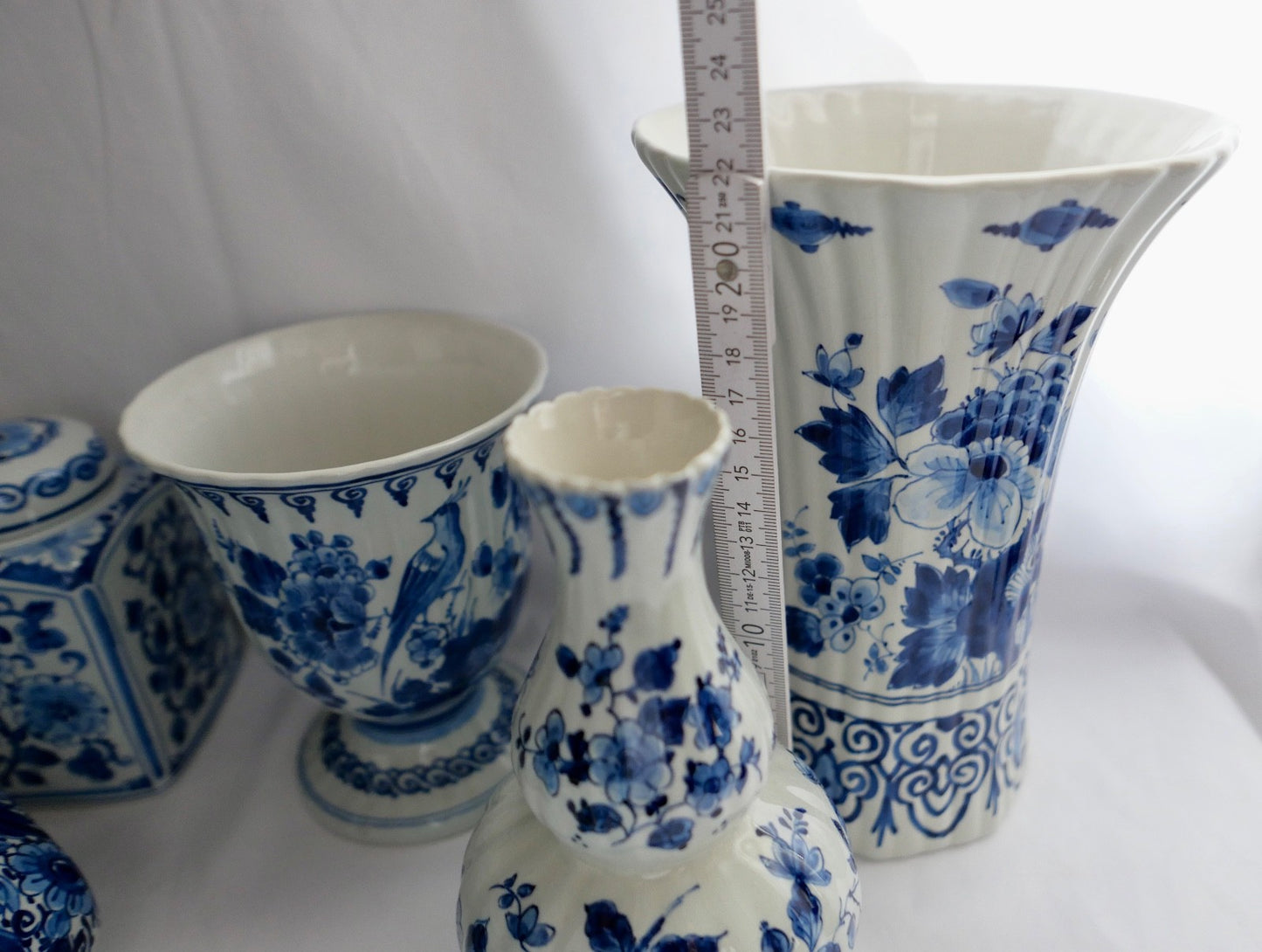 13 Teilig Posten Konvolut DELFT Teller Vase Schüssel Dose