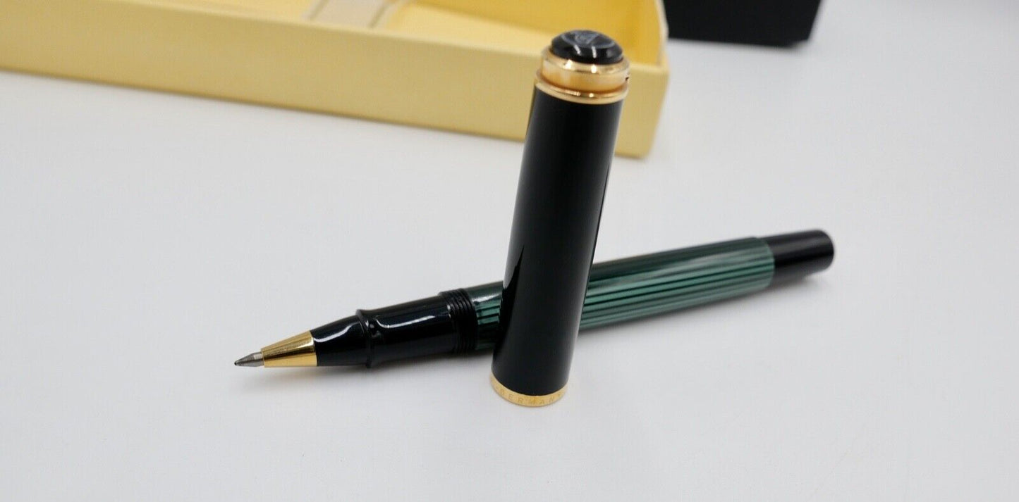 NEU PELIKAN R400 Souverän Kugelschreiber Rollerball grün Gold W. Germany