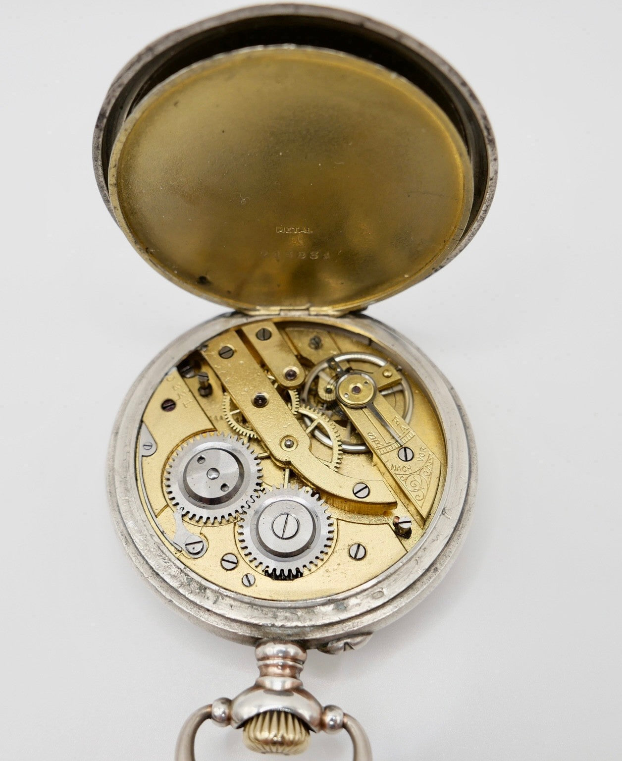 Antike Alpina 800 Silber Taschenuhr Zylinderhemmung 10 Steine