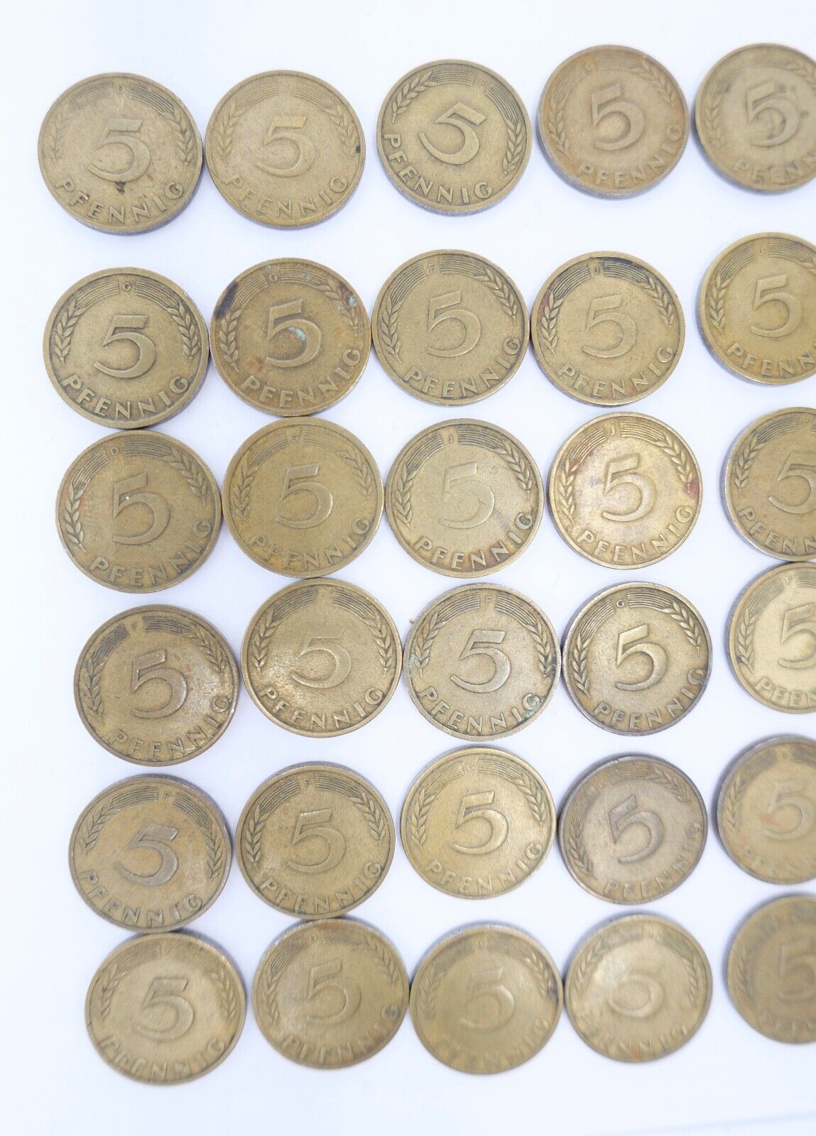 51x 5 Pfennig 1949 D F G J Jäger J. 377 s-vz