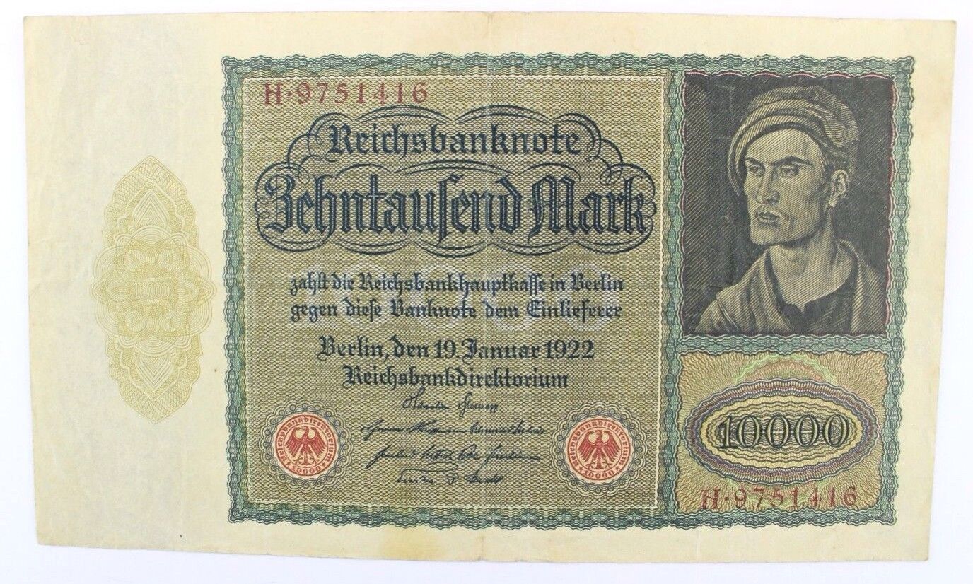 Ro. 68b Banknote 10000 Millionen Mark 1922 old Bill