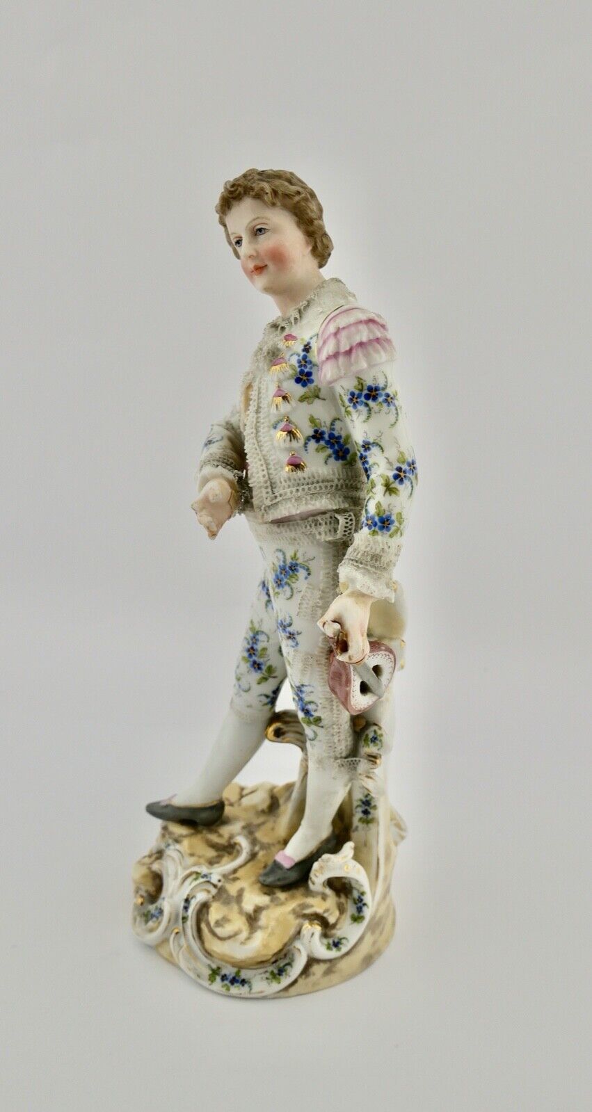 Volkstedt Richard Eckert & co Porzellan Figur 1894 - 1900 galanter Jüngling