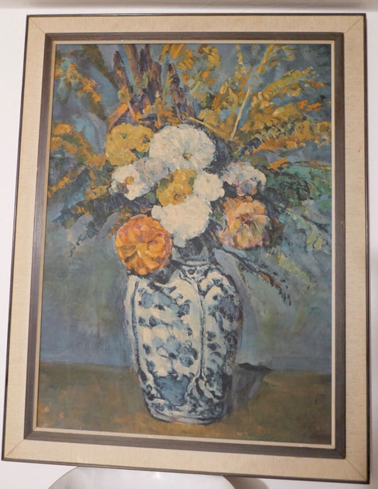 Gemälde 83x64 cm CÉZANNE PAUL SESANN Stillleben Blumen Vase BLOMSTER KUNSTKOPIE