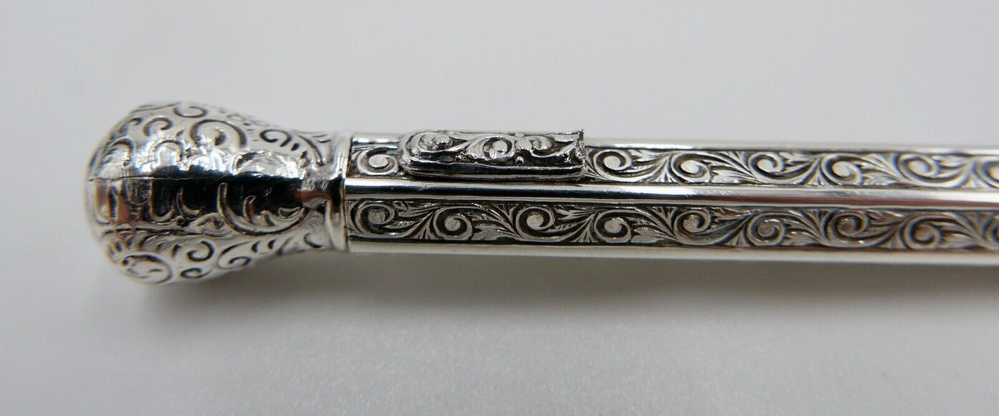 Jugendstil Bleistift Silber 800 / 900 Floral