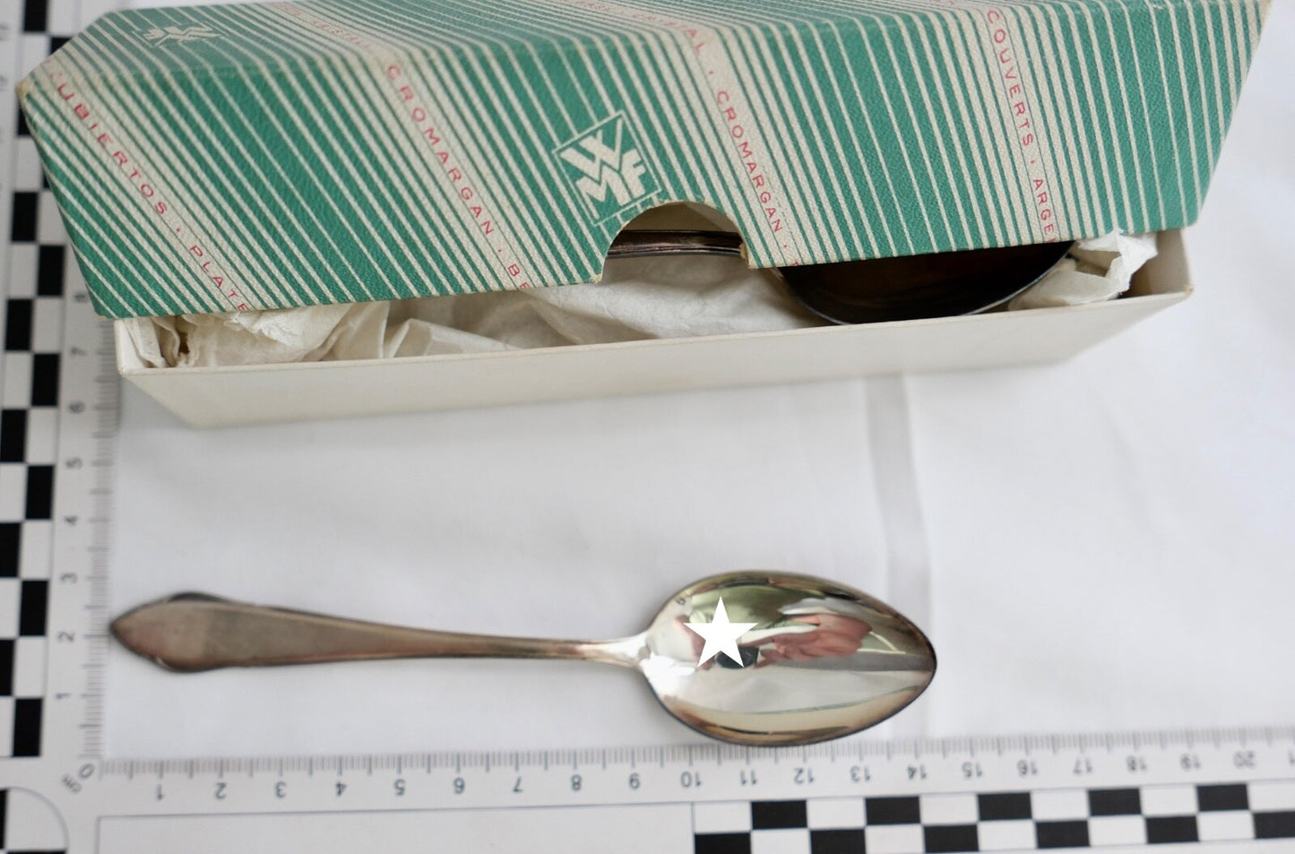 NEU 6 Teile WMF  2900 Kaffe Löffel 90er versilbert 13,9 cm  in OVP und UNBENUTZT